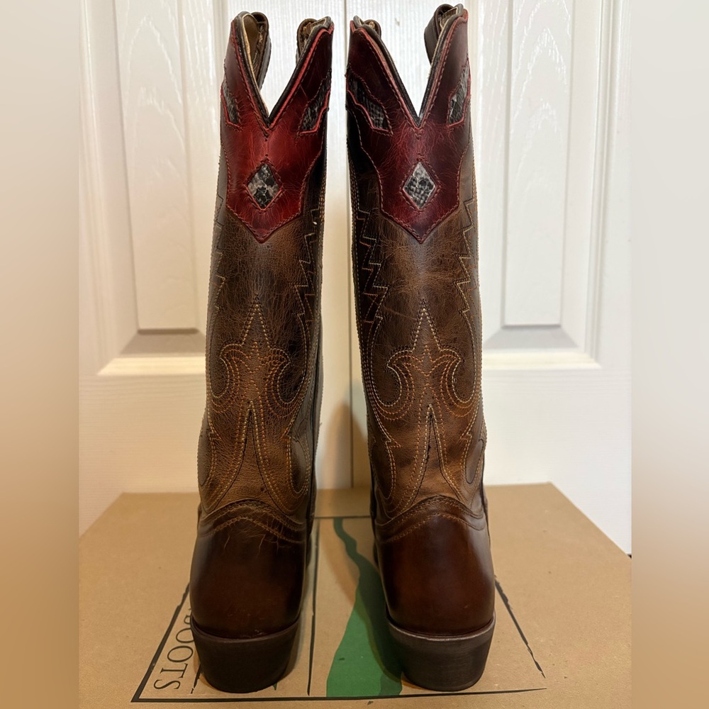 Smoky Mountain Cowboy Boots. Vienna. Distressed Brown/Red. Size 7. Excellent! - Picture 5 of 8